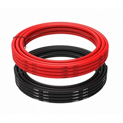 Immagine di filo di silicone calibro 12WAG 9,8 piedi neri e rosso a bassa impedenza morbida flessibile, in 12 AWG 680 fili rame da 0,08 mm per RC auto, drone, batteria aereo