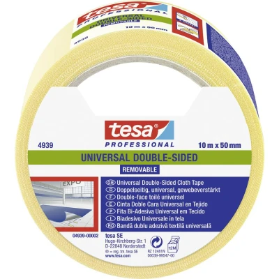 Immagine di tesa UNIVERSAL REMOVABLE 04939 00002 11 Nastro per posa pavimentazioni e tappeti tesa® Professional Bianco (L x L) 10 m 50 mm 1 pz.