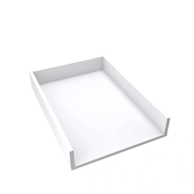 Immagine di regalik Materassino Fasciatoio Universale, per Comò di Qualsiasi Larghezza, Rimovibile, Pannelli Frontali Dritti, Bianco, Materiale ABS da 1 mm, 72 cm x 54