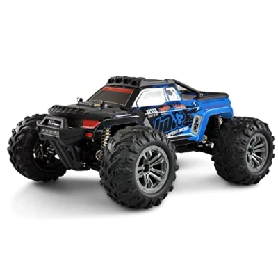 Immagine di Amewi Daphoenodon Blu Brushed 1:12 Automodello Elettrica Monstertruck 4WD RtR 2,4 GHz incl. Batteria e caricatore, con effetto luminoso