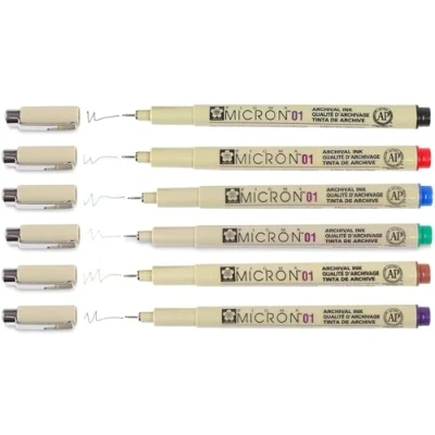 Immagine di PIGMA MICRON 6 Fineliners 01 Set di colori