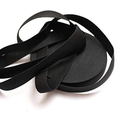Immagine di DAHI 2.5cm Elastico per Cucito Nero 20 Metri Fettuccia Elastica Piatto Cucire Vestiti, Pantaloni