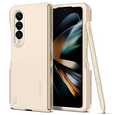 Immagine di Spigen Cover Thin Fit P Compatibile con Samsung Galaxy Z Fold 4 5G Pearled Ivory