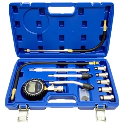 Immagine di ZKTOOL Tester di Compressione per Motore, Manometro Cilindro, Misuratore Digitale 250 PSI, Kit del Compressa