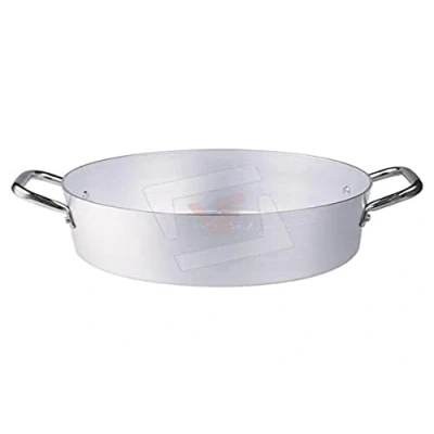 Immagine di Pentole Agnelli PCMX0626 Casseruola Bassa con Maniglie, Alluminio, Argento, 20 cm