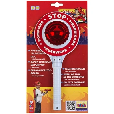 Immagine di Theo Klein 8958 Paletta da Pompiere I Funziona a batterie con Funzione Luce Lampeggiante Dimensioni 16 cm x 3,5 29 cm, Giocattoli per Bambini dai 3 Anni in su