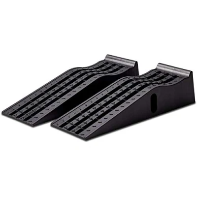 Immagine di Cartrend 10639 Set di 2 Rampe carico, 3 tonnellate, Fino a 235 mm Ponte Sollevatore per Auto, rampa, Piattaforma Sollevamento, con Protezione da sovrappamento