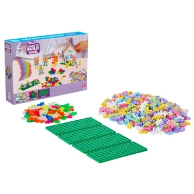 Immagine di Plus 5009 Learn to Build Pastel Set di mattoncini da Costruzione, 600 Pezzi, Colore Pastello, 300.5009