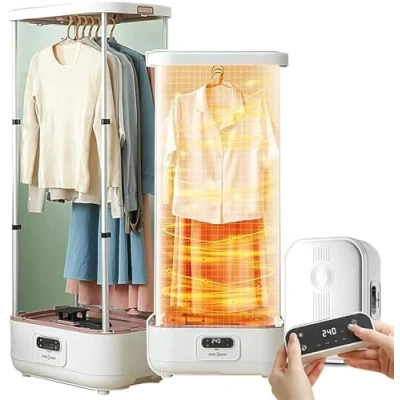Immagine di HSRG Ferro da Stiro a Vapore Verticale Automatico Wireless, Asciugatrice per Indumenti Sospesa Pieghevole 900 W con Telecomando, Pieghevole, Rimuove Rapidamente Le Rughe