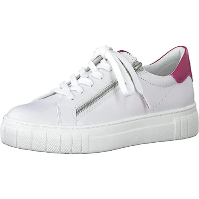 Immagine di MARCO TOZZI Sneakers Donna Basse con Lacci e Zip, Multicolore (White Pink 1), 36 EU