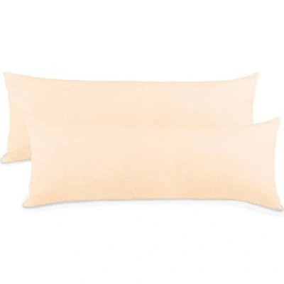 Immagine di aqua textil 0010097 Classic Line Set di 2 Cuscini per Chi Dorme sul Fianco, 40 x 145 cm, con Cerniera, Colore Naturale