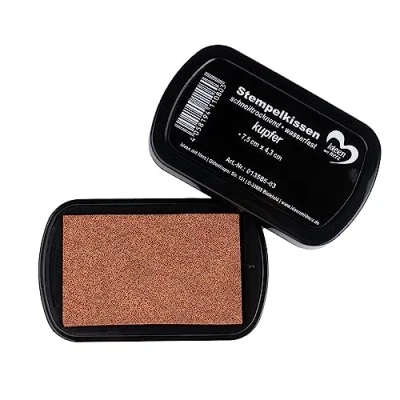 Immagine di Ideen mit Herz tampone per timbri, ad asciugatura rapida, impermeabile, 7,5 cm x 4,3 (rame)
