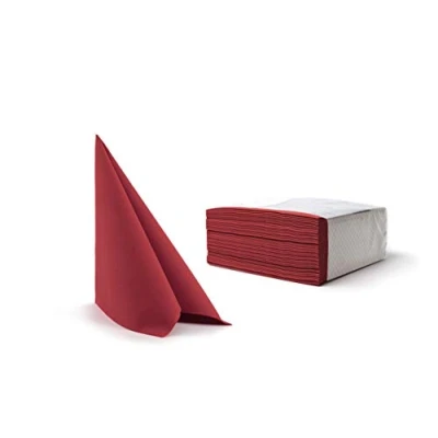 Immagine di Alvotex Chic Airlaid 50 Tovaglioli USA e Getta in similtessuto, di Alta qualità, Airlaid, Borgogna, 40 x cm