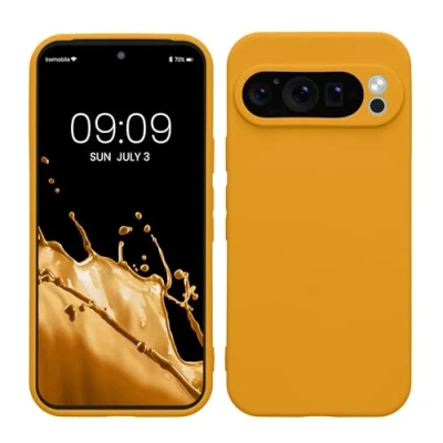 Immagine di kwmobile Custodia Compatibile con Google Pixel 9 Pro Cover Back Case per Smartphone in Silicone TPU Protezione Gommata mango