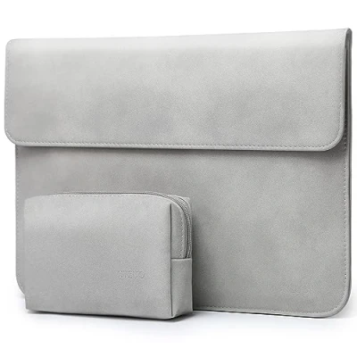 Immagine di HYZUO 15 16 Pollici Laptop Custodia Borsa Sleeve PC Portatile per MacBook Pro M3/M2/M1 Pro/Max A2991 A2780 A2485 A2141 2024 2019, A1398, XPS 15, con Piccola, Grigio chiaro H