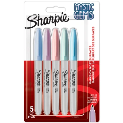 Immagine di Marcatore permanente Sharpie a punta fine Mystic Gems 5 pz