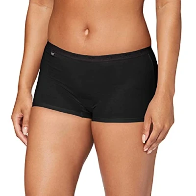 Immagine di Sloggi Basic+ Maxi 2p Slip, Nero (Black), 7 (Pacco da 2) Donna
