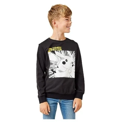 Immagine di NAME IT Nkmnis Pokemon Sweat Bru W Hood Noos Bfu Felpa con Cappuccio, Nero, 158/164 cm Bambino