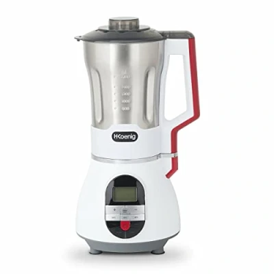 Immagine di H.Koenig Soup Maker da 1.7L MXC36 Frullatore multifunzione con ciotola in acciaio inox, 2 programmi versatili Zuppa, Vellutate, Ghiaccio tritato 3 velocità, potente 900W, riscaldamento fino a 100C