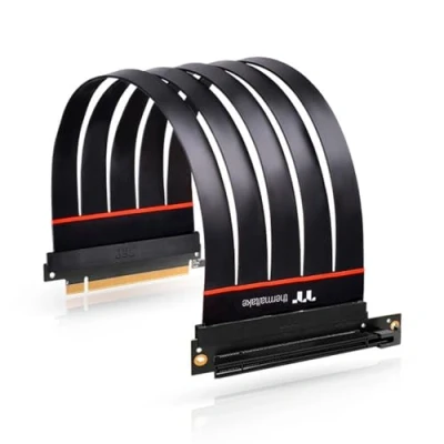 Immagine di Thermaltake Cavo riser PCIe 4.0 x16 3.0, 3.0 0.30 m Nero Spina angolata a 90 AC 058 CO1OTN C2