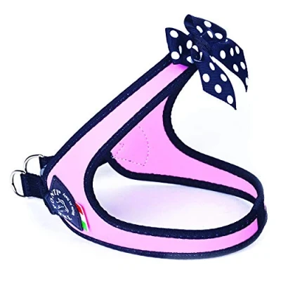 Immagine di Tre Ponti Easy Fit Fashion Polka Dot Bow Click Verschluss Rosa Schwarzer Rand GR. 2 EU
