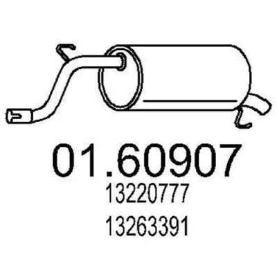 Immagine di MTS 01.60907 Marmitta 1020 OPEL: Corsa D Hatchback, E Hatchback
