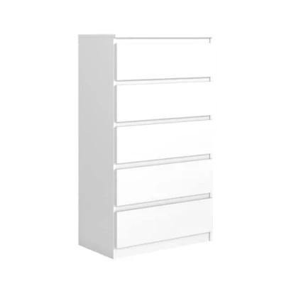 Immagine di 3E 3xE living.com Cassettiera con 5 cassetti 102 cm, colore bianco, D: 70 x 39 125 cm