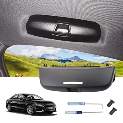 Immagine di LUWU Compatibile con Audi A3 8V A4 B8 B9 A5 A6 C7 C8 Q3 8U Q5 Q7 S3 S4 S5 Porta Occhiali da Macchina,Custodie per Auto,Supporti Sole Auto(Nero)