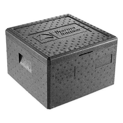 Immagine di Thermohauser Contenitore termico EPP per pizza con coperchio, 25 litri, 41 x 25,5 cm scatola la consegna a domicilio della