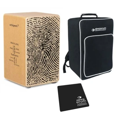 Immagine di Schlagwerk CP82 cajon Rudiments Fingerprint + keepdrum sedile e borsa