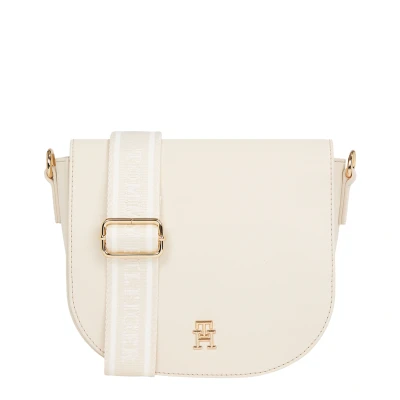 Immagine di Tommy Hilfiger Logotape Saddle BAG Borsa a tracolla, Donna, Taglia: One Size, Beige