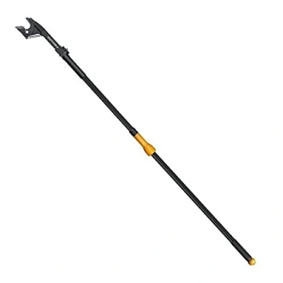 Immagine di Fiskars Svettatoio a Incudine per Legno Secco e Duro, Non Telescopico, Angolo di Taglio Regolabile Fino 260, Lama in Acciaio Manico Alluminio, Lunghezza: 1,61 m, Nero/Arancione, UP53, 1000597