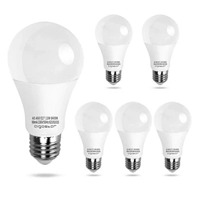 Immagine di Aigostar Lampadina LED E27 Luce Bianca Fredda, 11W 6500K, 1060 Lumen, Angolo del Fascio di 280 Gradi, CRI&gt;80+, non dimmerabile Pacco da 5