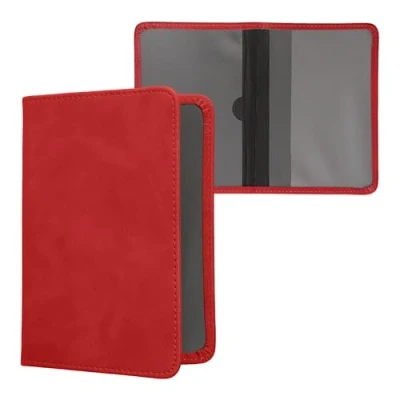Immagine di kwmobile Custodia in Pelle PU per Libretto Circolazione Auto Cover Portalibretto con Scomparti Tessere Patente Foderina Porta Documenti Rosso