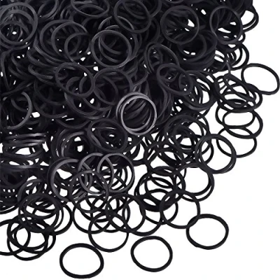 Immagine di Confezione da 1000 Mini Elastici Gomma Morbidi per Bambini Capelli, Trecce Acconciatura Sposa e di Più (Nero)