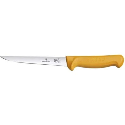 Immagine di Victorinox, coltello disossatore da cucina Swibo, lama normale 14 cm, manico in nylon, nero