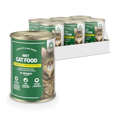Immagine di by Amazon Cibo umido per gatti lattina pezzi di pollame in salsa 6