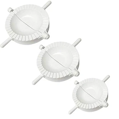 Immagine di MKNZOME Set di Ravioli per Canederli, 3 Pz Manuale Cinese Canederli Stampi Pasticcini Gyoza Stampo Empanada Impasti Torta Pierogi