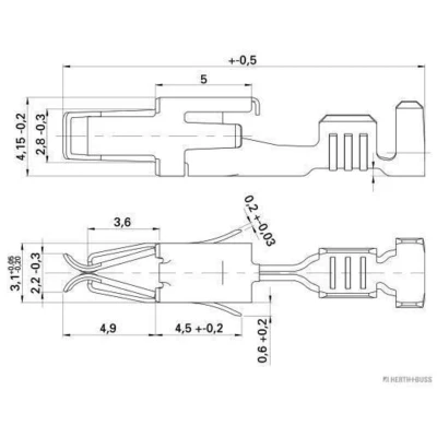 Immagine di HERTH+BUSS ELPARTS 50251826 Connettore a crimpatura