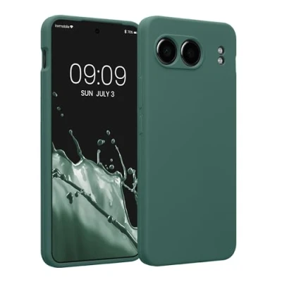 Immagine di kwmobile Custodia Compatibile con OnePlus Nord 4 5G Cover Back Case per Smartphone in Silicone TPU Protezione Gommata verde militare