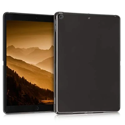 Immagine di kwmobile Custodia Protettiva Tablet Compatibile con Apple iPad 10.2 (2019/2021) Cover Trasparente Morbida Silicone Nero/Trasparente