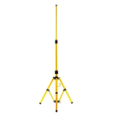 Immagine di EINFEBEN Treppiede per faretto da costruzione, proiettore cantiere, telescopico, colore giallo, altezza regolabile, luce di inondazione treppiede, staffa 1 faretti
