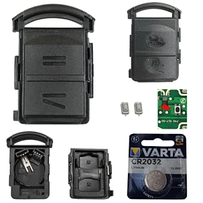 Immagine di Repair Kit Riparazione Chiave Auto Scambio Cassa con 2 Tasti + Pulsanti Batteria CR2032 Compatibile per Opel Corsa C Meriva A Combo Tigra B