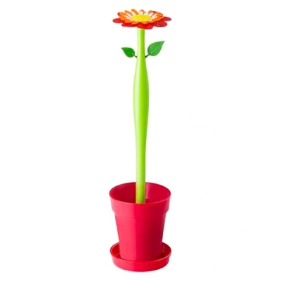 Immagine di VIGAR Scopino WC Flower Power, Polipropilene, Gomma, Blanco, 11x11x32.5