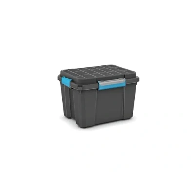 Immagine di KIS 237440 Scatola di immagazzinaggio Scubba impilabile (L x A P) 495 340 390 mm Grigio Blu, Nero 1 pz.