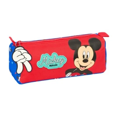Immagine di safta MICKEY MOUSE GOOD DAY astuccio con cerniera e scomparto, per bambini, ideale bambini in età scolastica, comodo versatile, qualità resistenza, 21 x 7 8 cm, blu, M, Casual