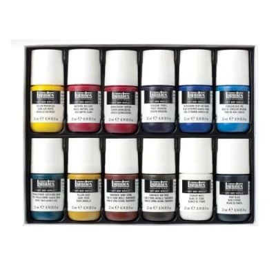 Immagine di Liquitex Soft Body Colori Acrilici Fini Set di 12 da 22 ml