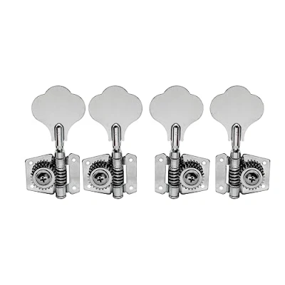 Immagine di Musiclily L2+R2 Open Gear Bass Meccaniche per Basso Elettrico 4 Corde, Cromato