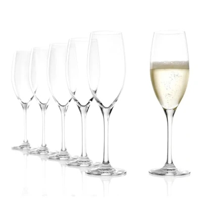 Immagine di Stölzle Lausitz calici da Champagne Classic 240ml I Set di 6 bicchieri spumante infrangibili e lavabili in lavastoviglie Cristallo pregiato Altissima qualità
