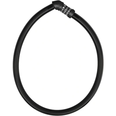 Immagine di ABUS 4408C Lucchetto a Cavo Combinazione in Acciaio con Rivestimento Plastica Livello di Sicurezza 2 Colore Nero